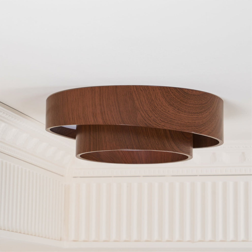 Scandinavian Wood Flush Mount Ceiling Light for Living Room