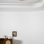 Modern Travertine Flush Mount Ceiling Light With Slim Profile