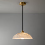 Modern Marble and Copper Pendant Light for Dining Room