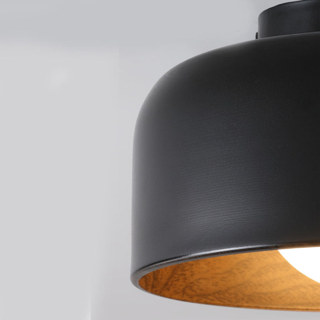 Modern Iron Semi-Flush Mount Ceiling Light for Living Room