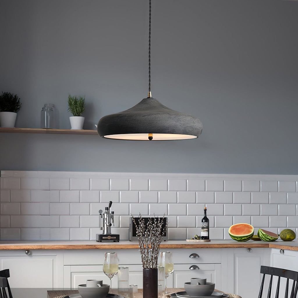 Modern Iron Pendant Light With Warm LED Glow