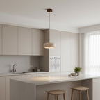 Modern Travertine Stone Pendant Light With Dimmable Remote Control