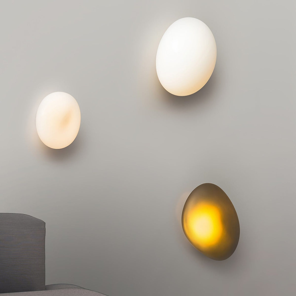 Modern Glass Wall Sconce With Warm Glass Shades