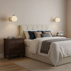 Modern Iron and Glass Wall Sconce With Warm LED Glow