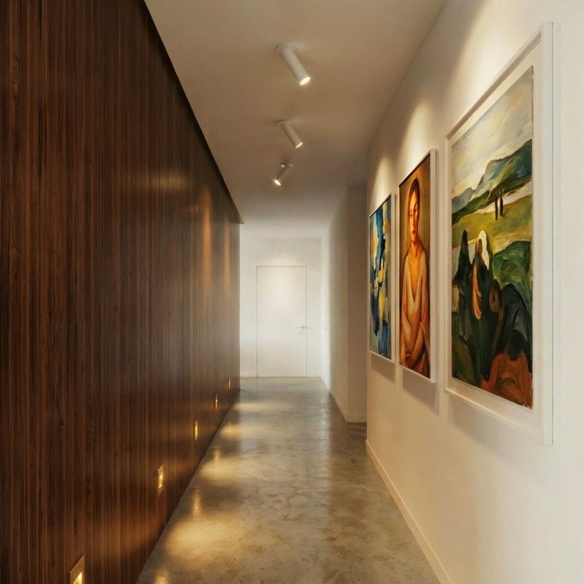 Minimalist Matte Plastic Wall Sconce for Hallway and Bedroom