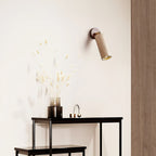 Modern Travertine Wall Sconce With Warm LED Glow