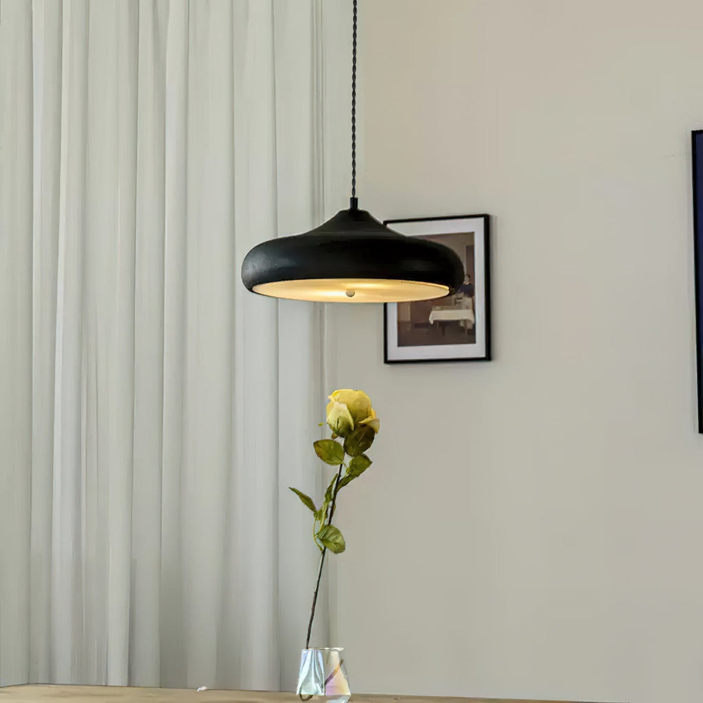 Modern Iron Pendant Light With Warm LED Glow