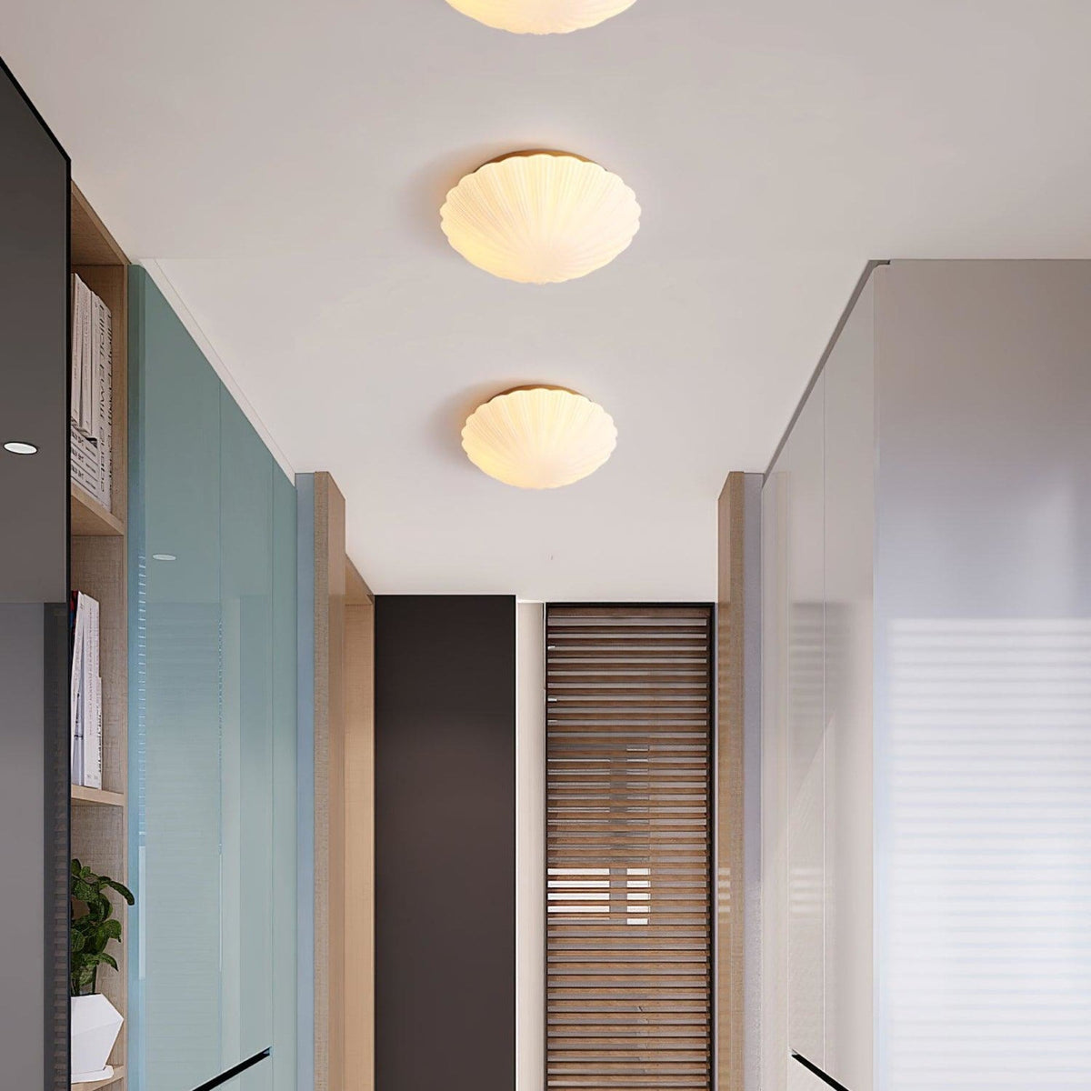 Modern Glass Flush Mount Ceiling Light