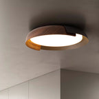 Modern Wood Flush Mount Ceiling Light for Living Room