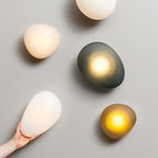Modern Glass Wall Sconce With Warm Glass Shades