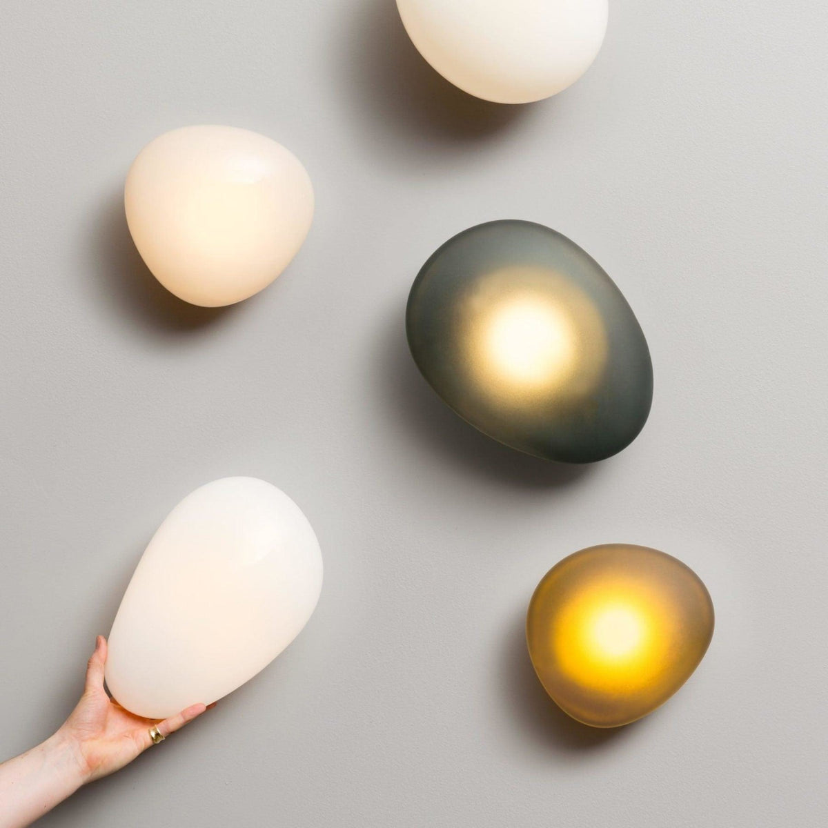 Modern Glass Wall Sconce With Warm Glass Shades