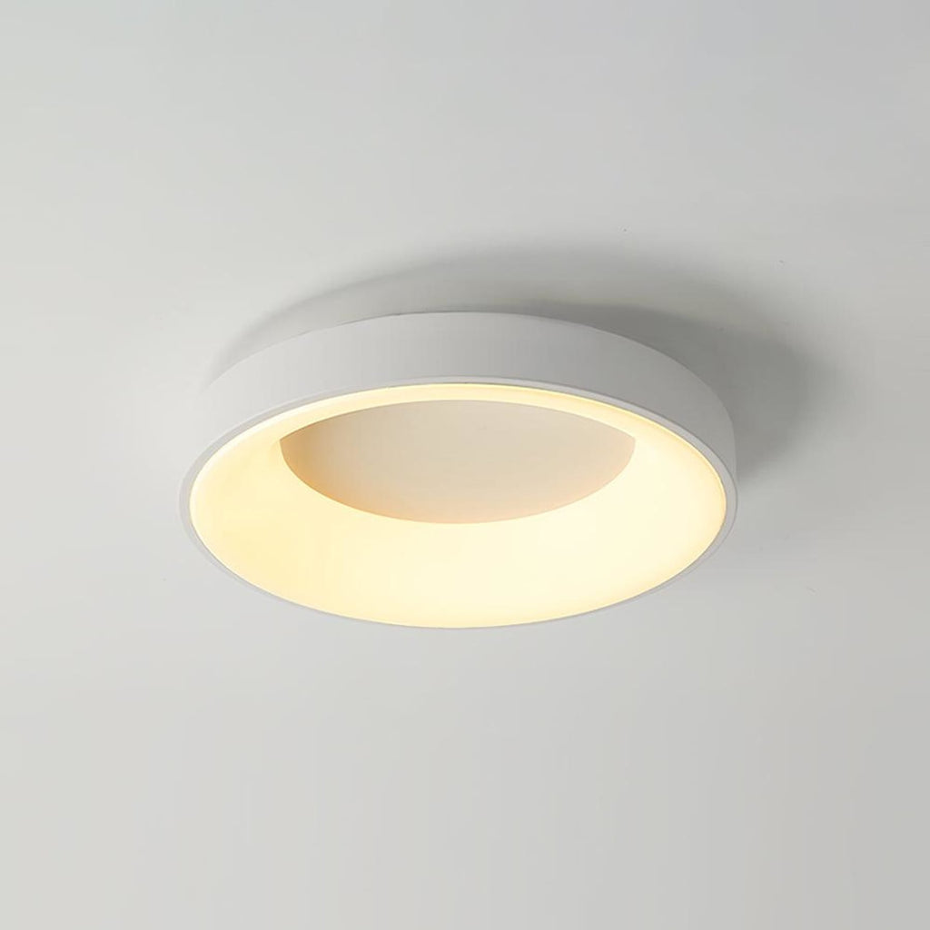 Modern Wrought Iron Flush Mount Ceiling Light With Tri-Color LED Glow