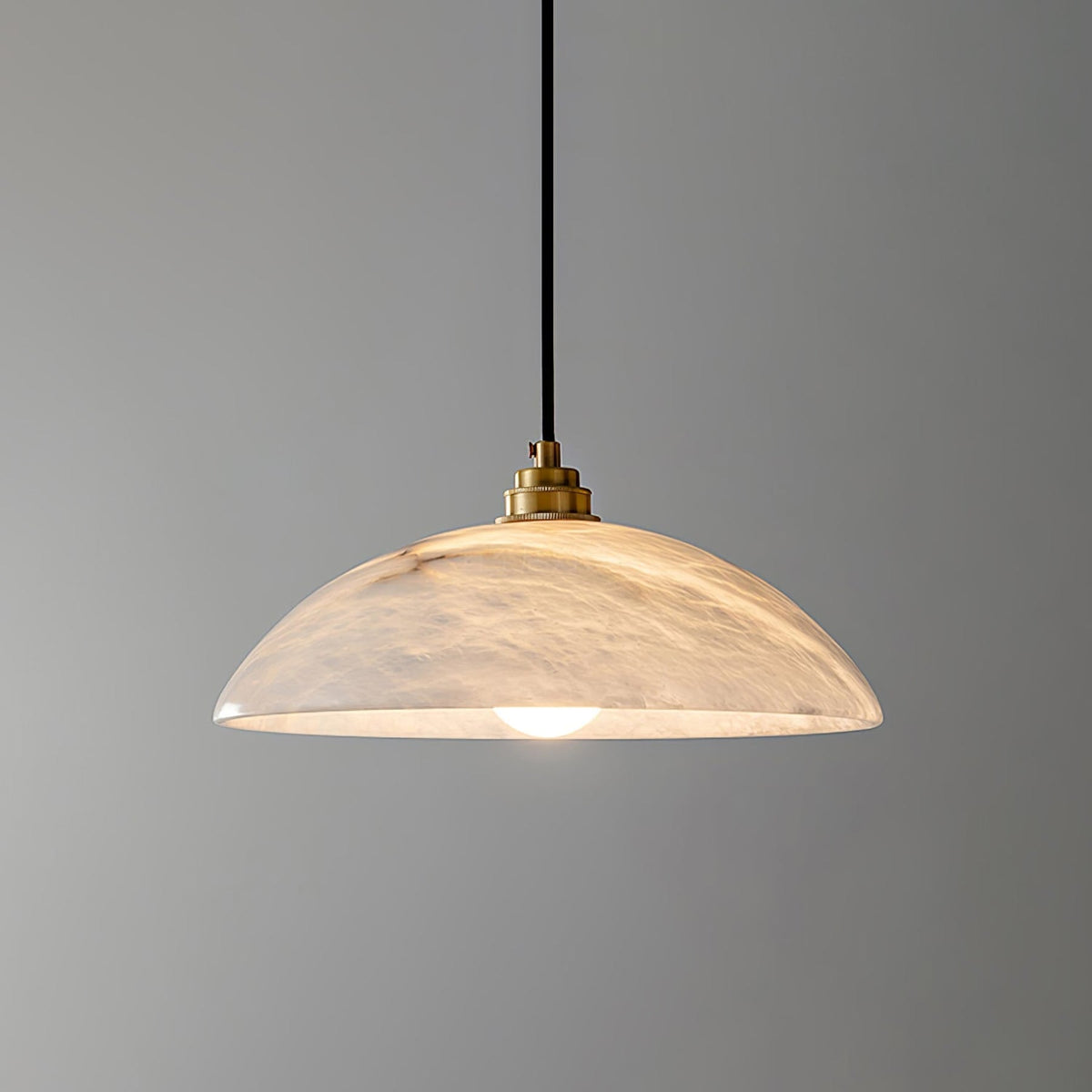 Modern Marble and Copper Pendant Light for Dining Room