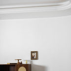 Modern Travertine Flush Mount Ceiling Light With Slim Profile