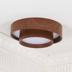 Scandinavian Wood Flush Mount Ceiling Light for Living Room