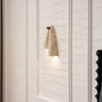 Modern Travertine Wall Sconce With Warm LED Glow