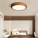 Scandinavian Wood Flush Mount Ceiling Light for Living Room