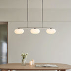 Modern Glass Pendant Light With Tri-Color LED Glow