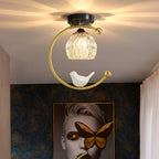 Modern Solid Brass Flush Mount Ceiling Light
