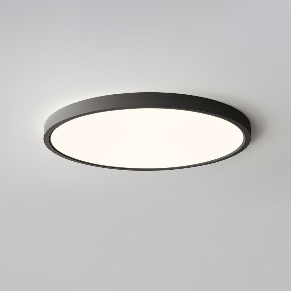 Minimalist Iron Flush Mount Ceiling Light With Slim Low-Profile Design