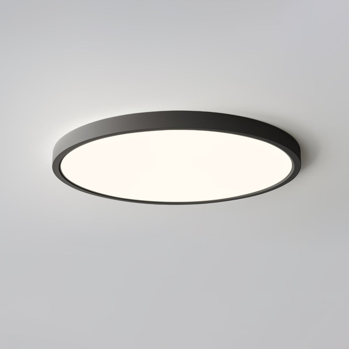 Minimalist Iron Flush Mount Ceiling Light With Slim Low-Profile Design