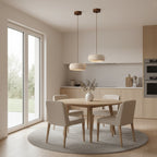 Modern Travertine Stone Pendant Light With Dimmable Remote Control