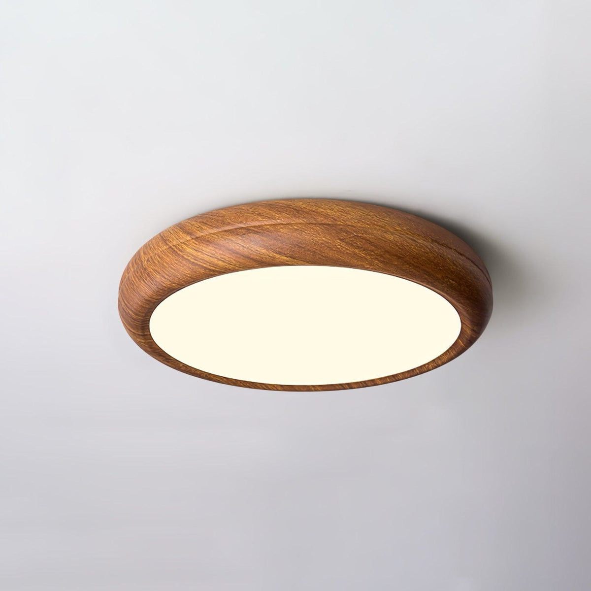 Scandinavian Wood Flush Mount Ceiling Light for Living Room