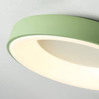 Modern Wrought Iron Flush Mount Ceiling Light With Tri-Color LED Glow
