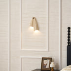 Modern Travertine Wall Sconce With Warm LED Glow