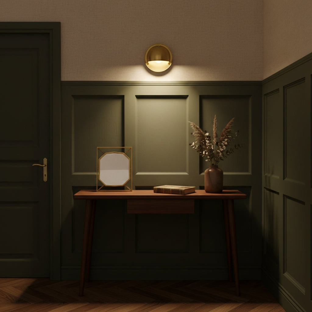 Modern Copper Wall Sconce With Dimmable Tri-Color Glow