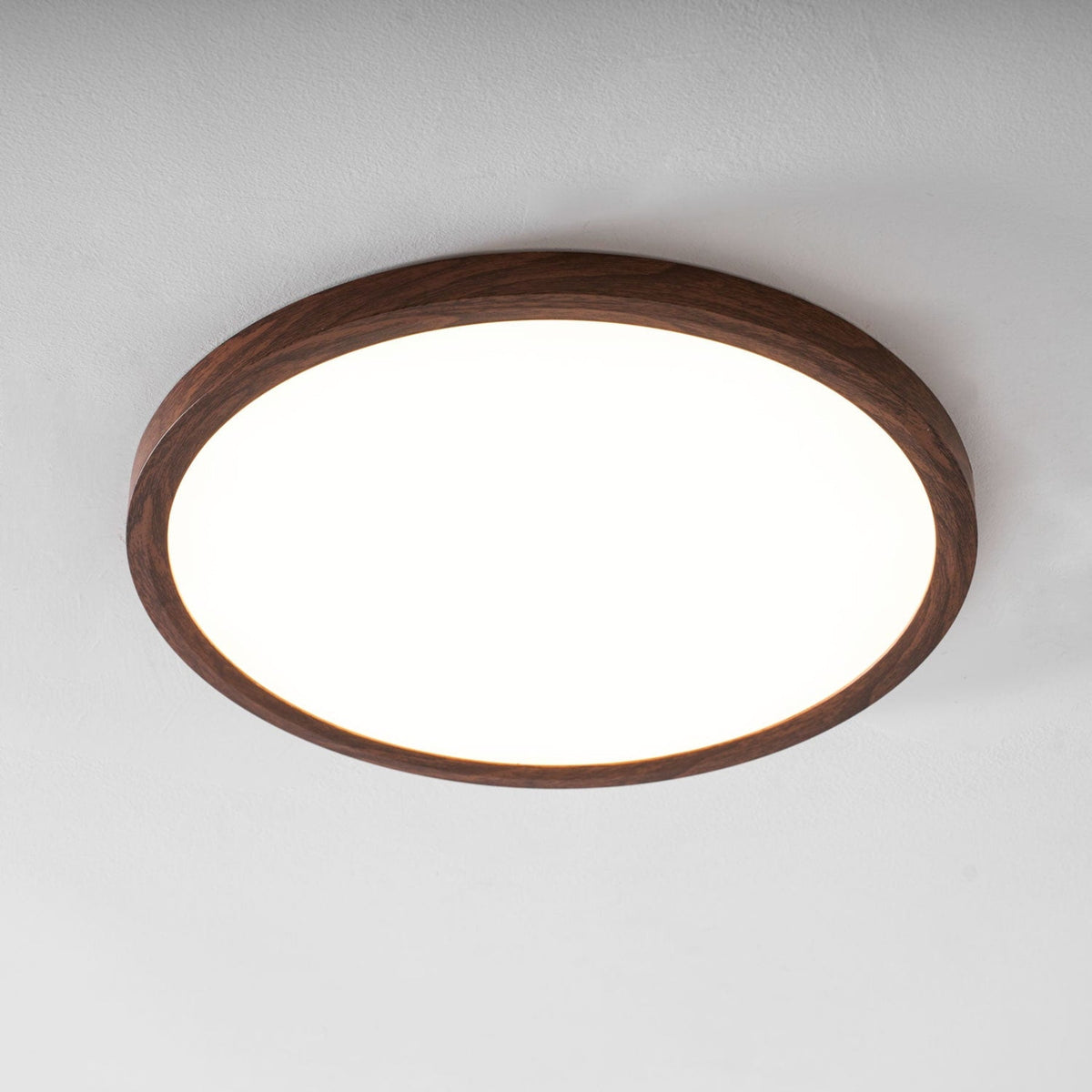 Minimalist Wood Flush Mount Ceiling Light With Slim Profile