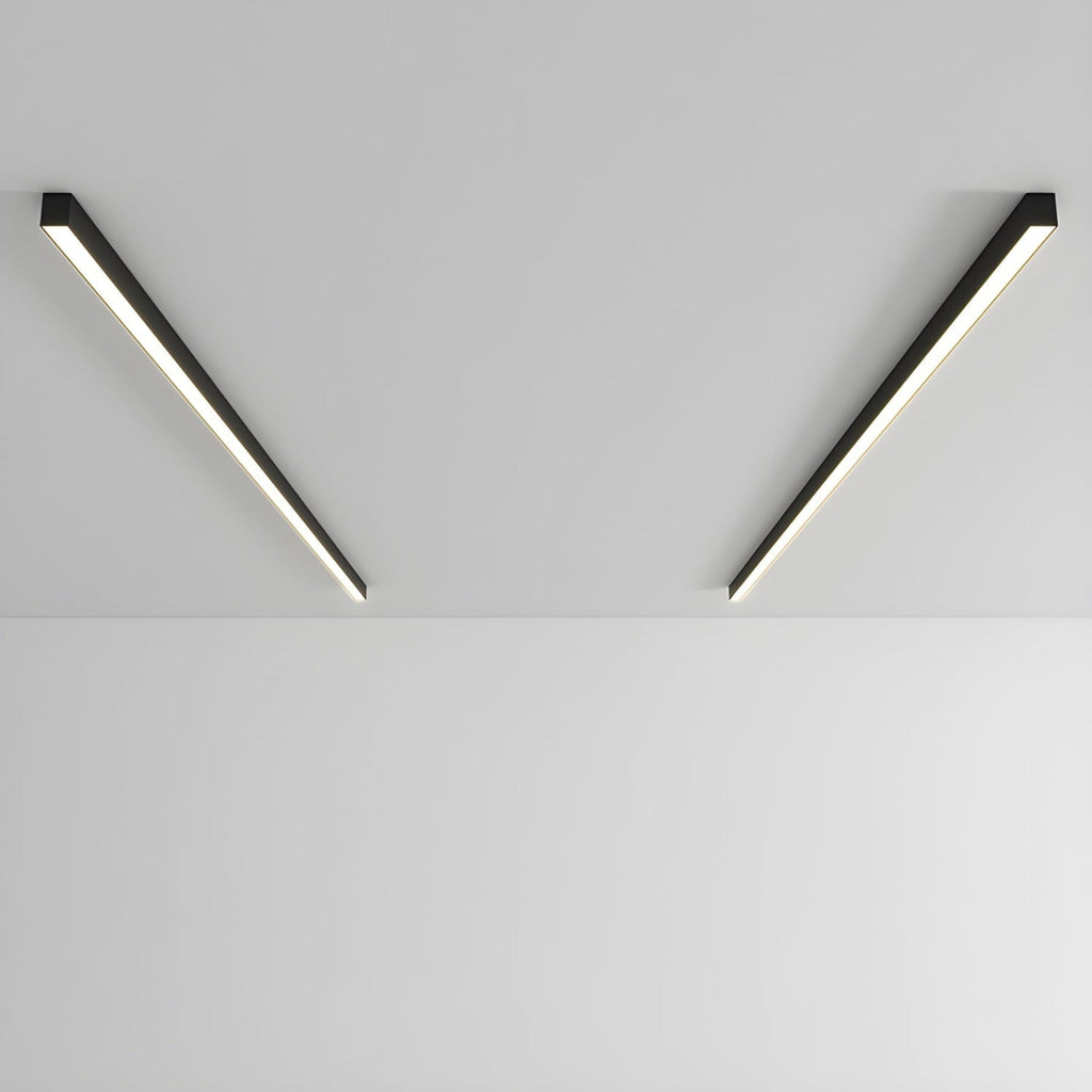Minimalist Linear Metal Ceiling Light for Living Room