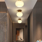 Modern Solid Wood Semi-Flush Ceiling Light for Living Room