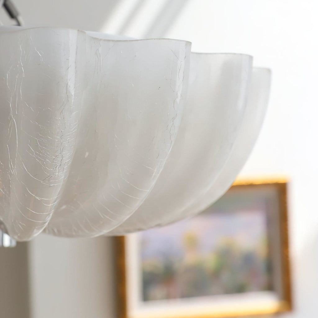 Vintage Glass Flush Mount Ceiling Light for Living Room