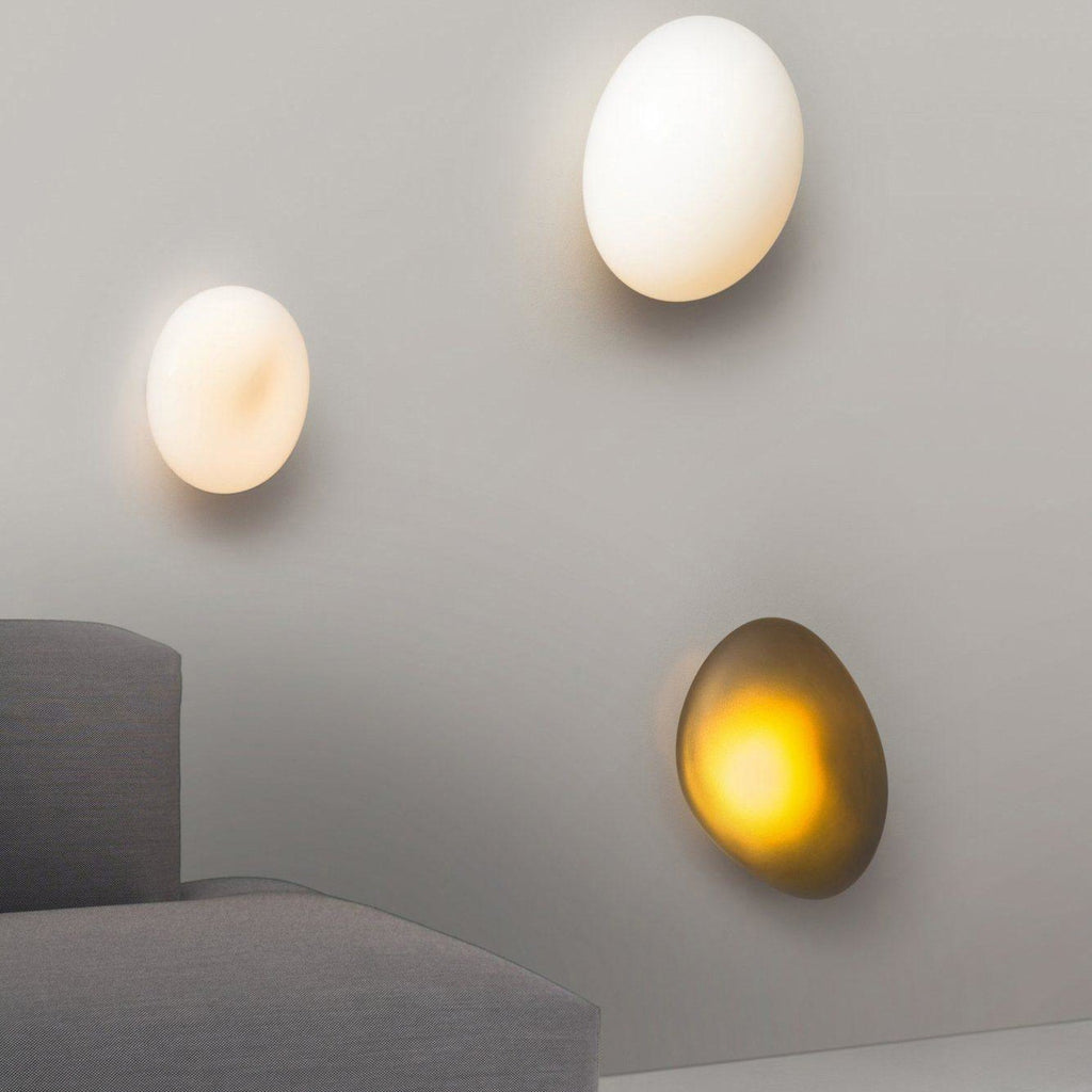 Modern Glass Wall Sconce With Warm Glass Shades