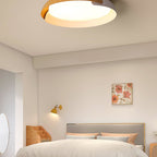 Modern Wood Flush Mount Ceiling Light for Living Room