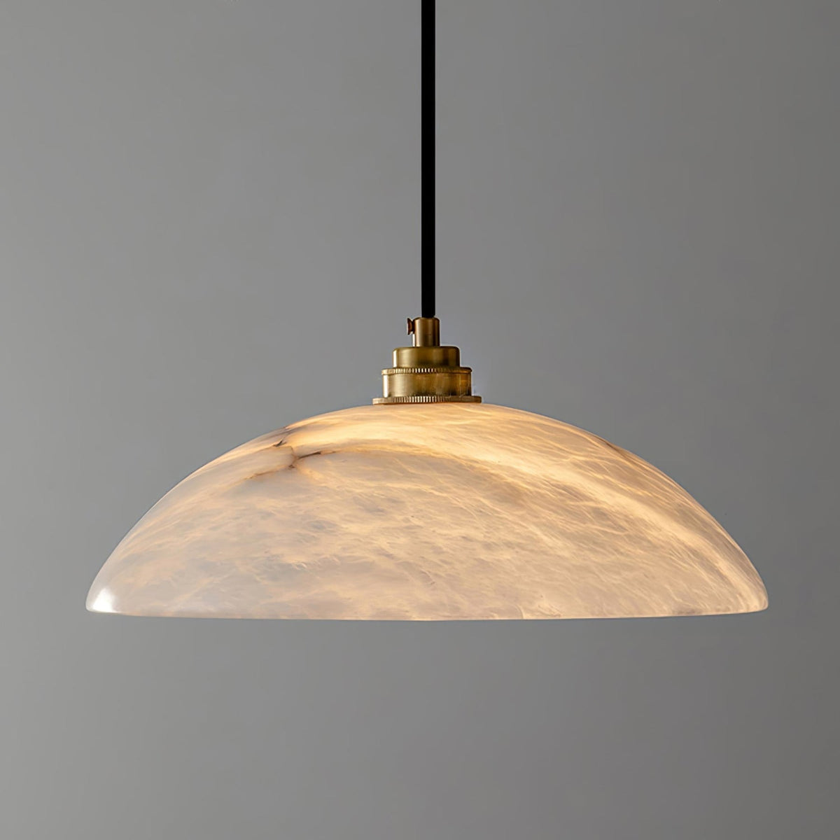 Modern Marble and Copper Pendant Light for Dining Room