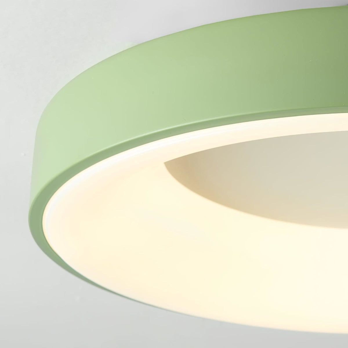 Modern Wrought Iron Flush Mount Ceiling Light With Tri-Color LED Glow