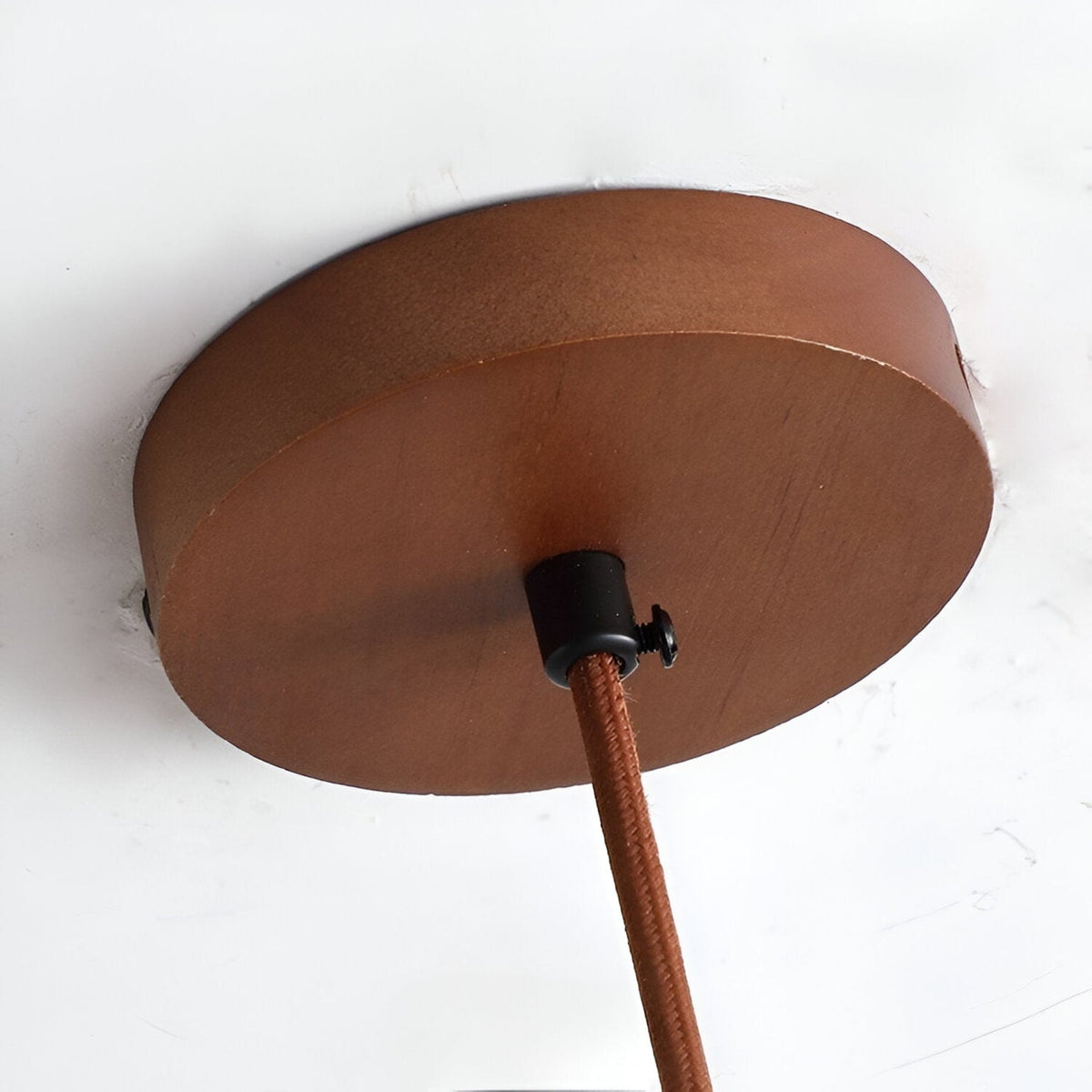 Modern Wood And Concrete Pendant Light With Warm LED Glow