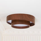 Scandinavian Wood Flush Mount Ceiling Light for Living Room