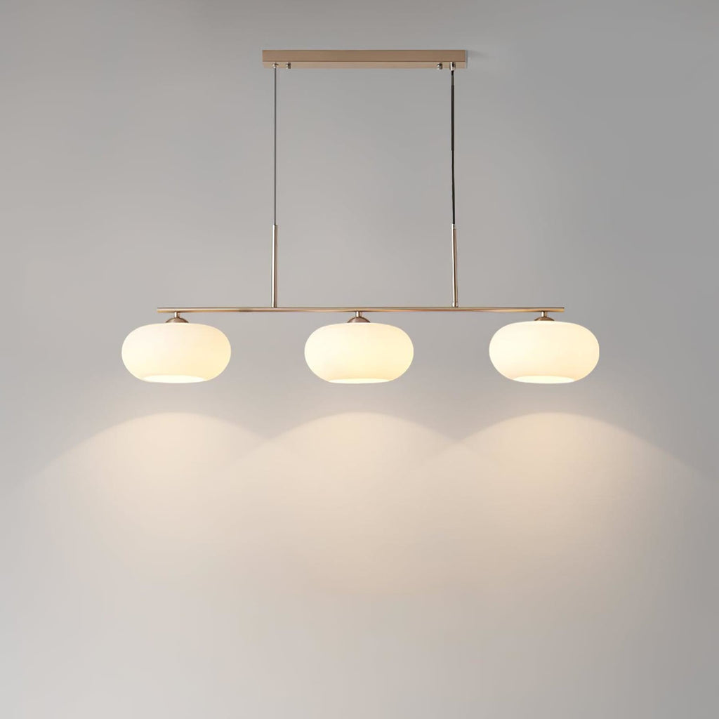 Modern Glass Pendant Light With Tri-Color LED Glow