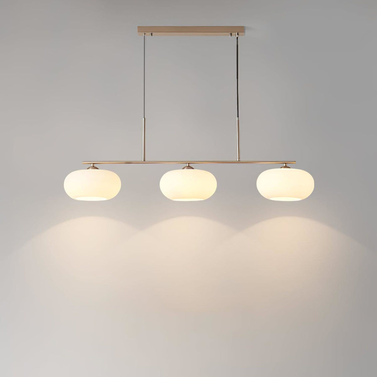 Modern Glass Pendant Light With Tri-Color LED Glow