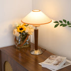 Modern Wood Table Lamp With Fabric Shade for Living Room