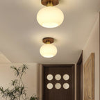 Modern Solid Wood Semi-Flush Ceiling Light for Living Room