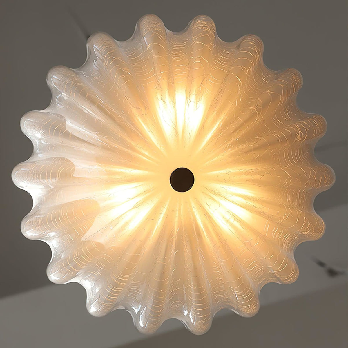 Vintage Glass Flush Mount Ceiling Light for Living Room