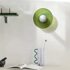 Scandinavian Glass Disc Ceiling Light With Flush Mount Design
