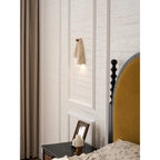 Modern Travertine Wall Sconce With Warm LED Glow