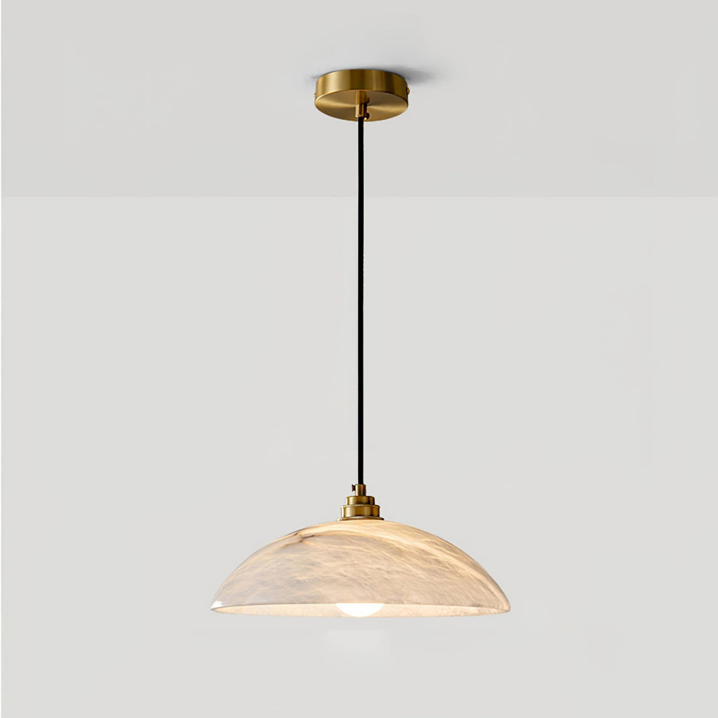 Modern Marble and Copper Pendant Light for Dining Room