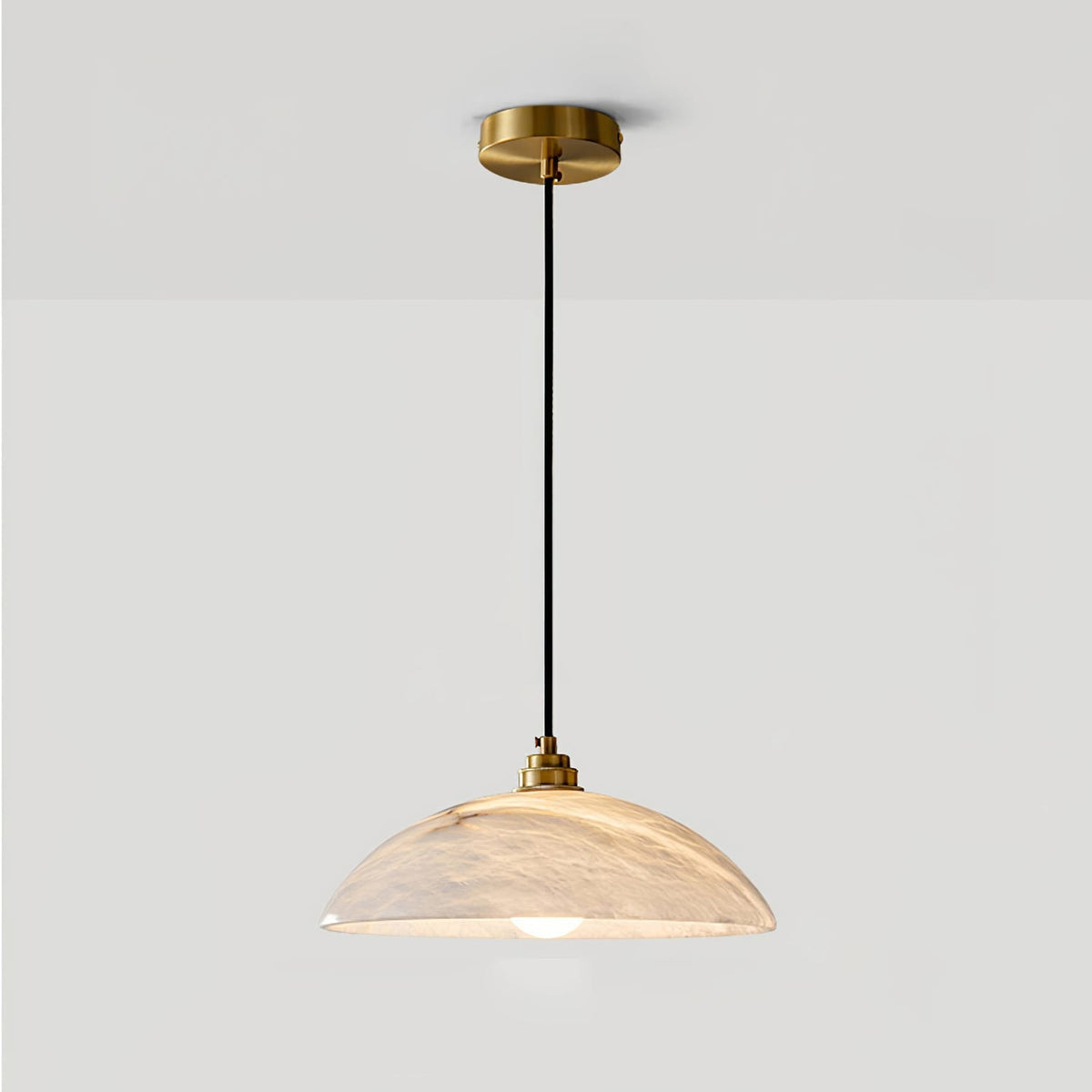 Modern Marble and Copper Pendant Light for Dining Room