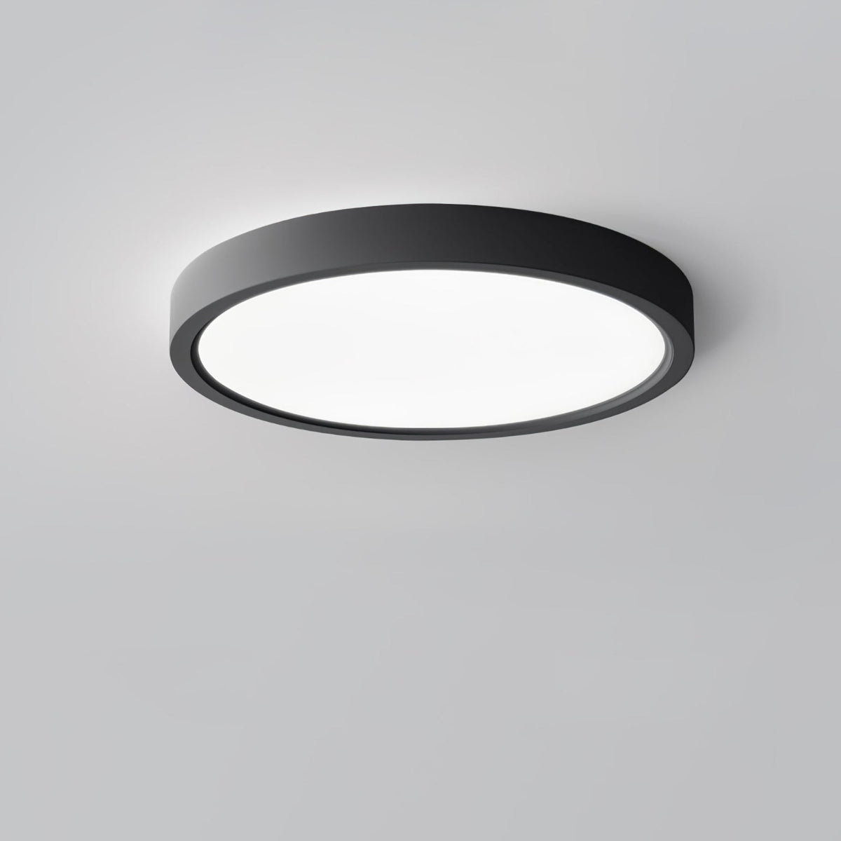 Minimalist Iron Flush Mount Ceiling Light With Slim Low-Profile Design